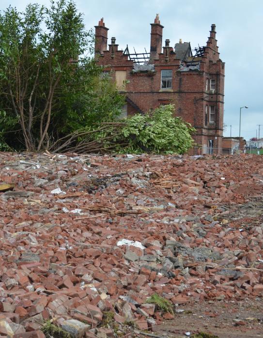 STILL STANDING: Buildings to the rear of St Peter’s School, in Gainford, have been pulled down, but the main building is still standing despite warnings of collapse and a planning application to demolish, which was lodged more than seven months ago