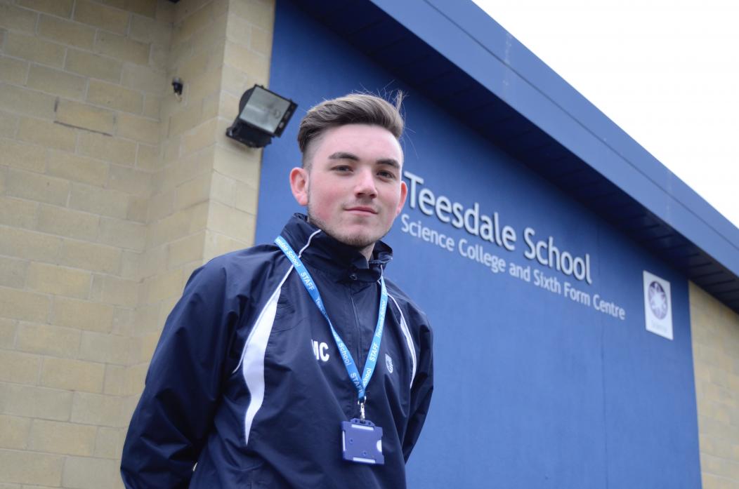 BACK AT SCHOOL: Staindrop’s Matthew Charlton has returned to Teesdale School