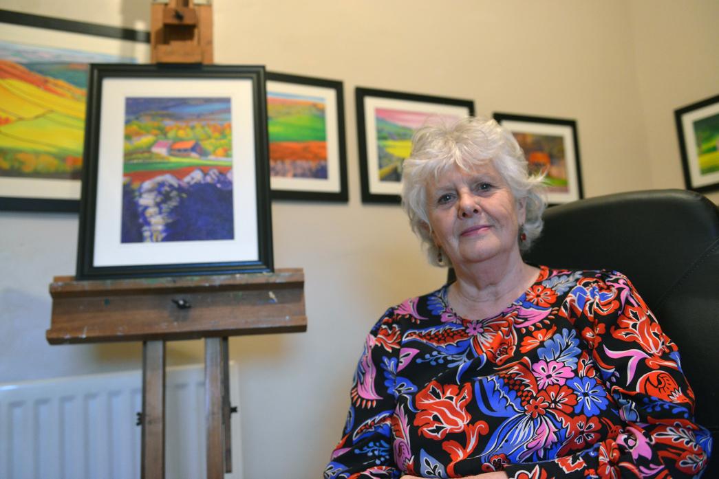 NEW EXHIBITION: Angie Townsend will be displaying her bold colourful landscape painting at Richmond’s Station this month