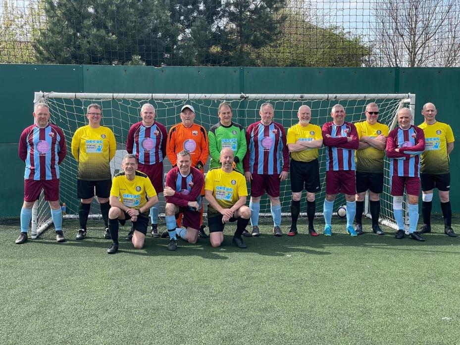 STROLLING ON: The Middleton-in-Teesdale Walking Football Club over 50s and over 60s teams which took part in the FA Cup
