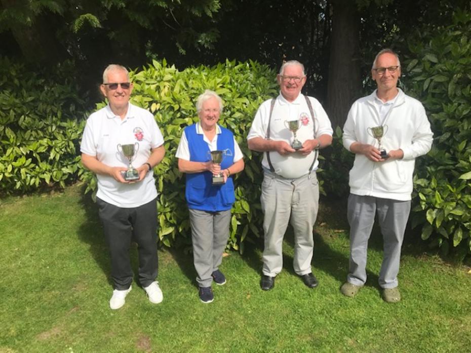 WELL PLAYED: Frank Ashmore and Mary Lambert, who defeated Alwyn Dowson and David Gurnhill in the Australian Pairs event