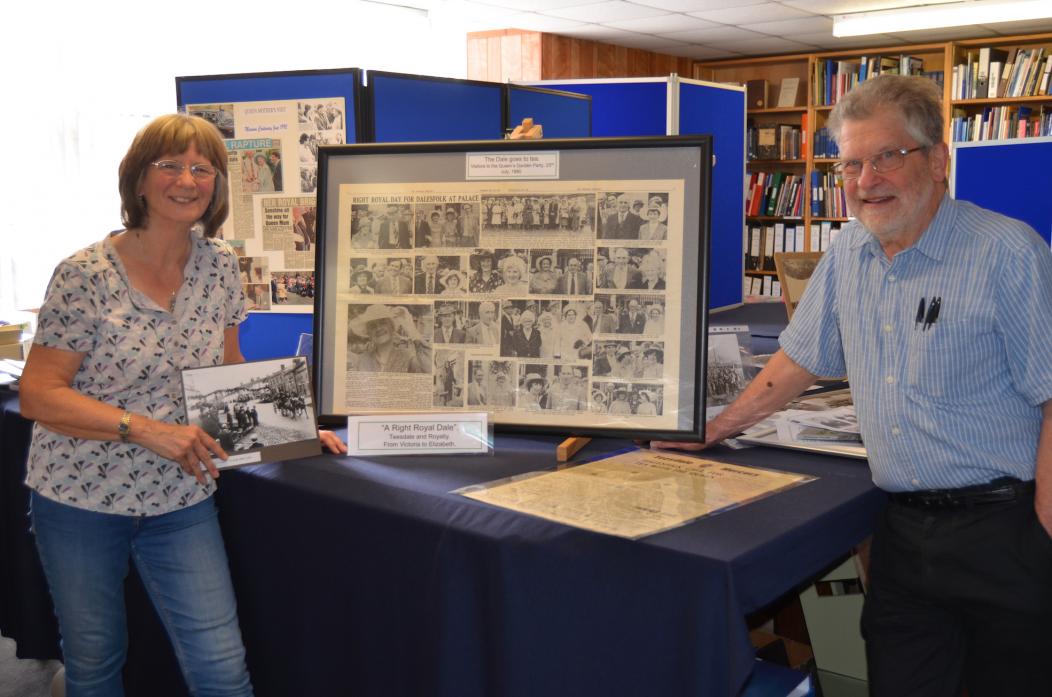 ROYAL MEMORIES: Kath Maddison and Derek Sims from the Fitzhugh Library have put dales folk at the centre of a jubilee exhibition that went on show yesterday TM pic