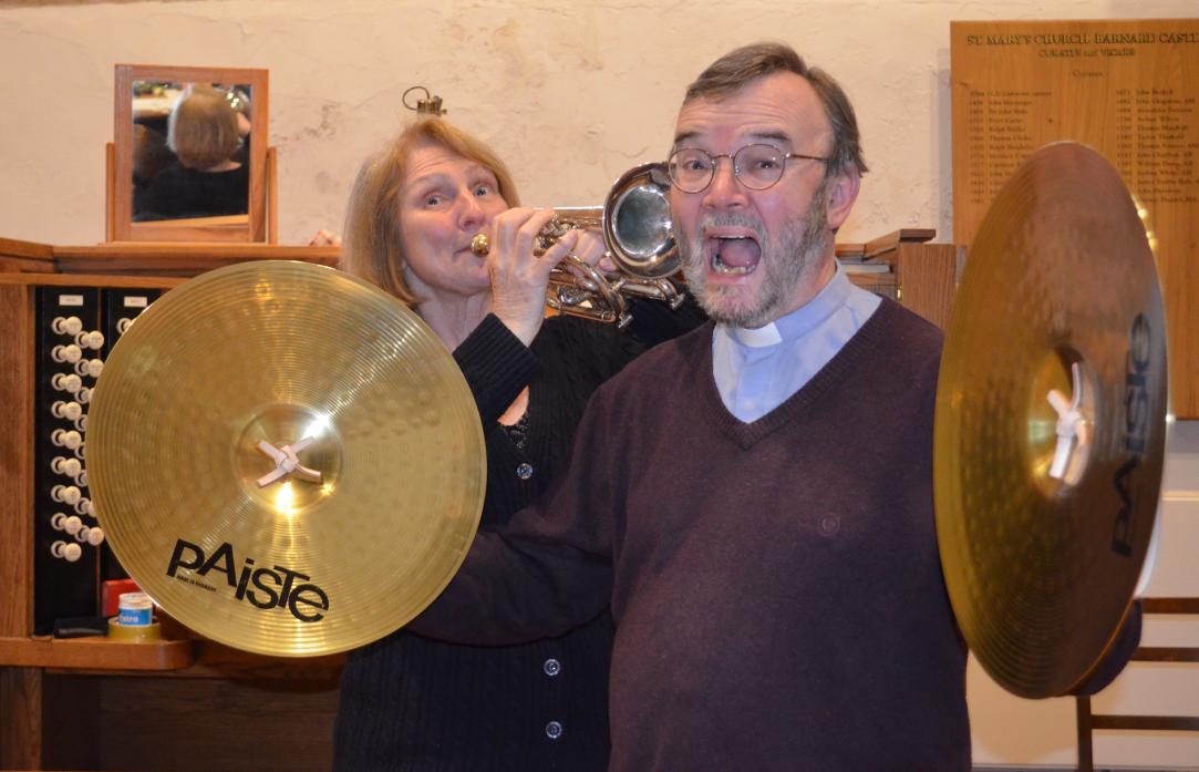 MUSIC TO THEIR EARS: Annette Butters and Revd Alec Harding are looking forward to St Mary’s community music festival							              TM pic
