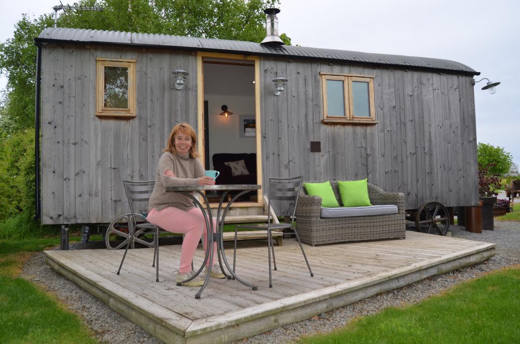 OUTLOOK ROSY: Kate Hodgson at The Shepherd’s Hut named as one of the top 100 accommodation venues by VisitEngland					             TM pic