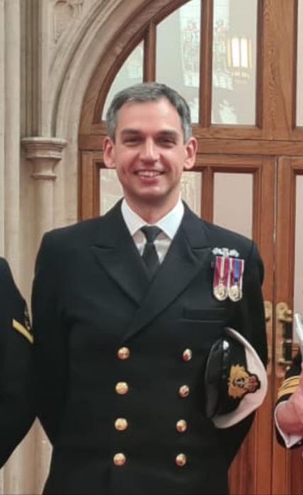 UPWARDS AND ONWARDS: Robert Coatsworth who is now lieutenant commander on HMS Queen Elizabeth
