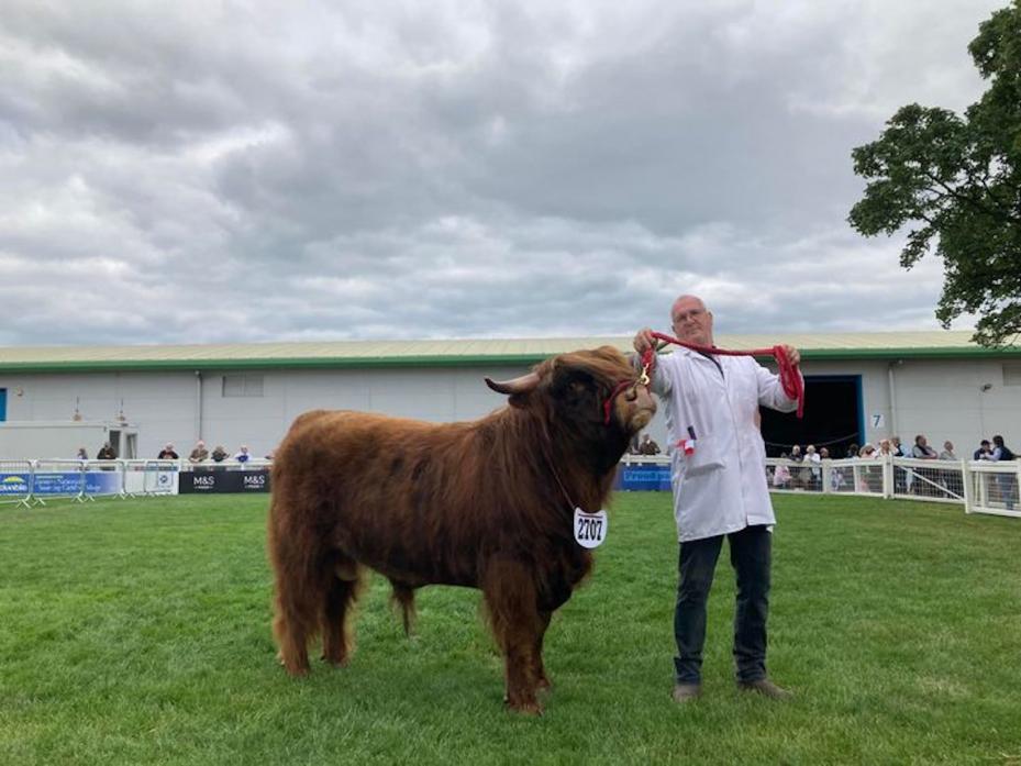DIDN’T HE DO WELL: A jubilant Simon Haley exhibits Murphy of Seam, which was crowned overall junior champion at the Royal Highland Show