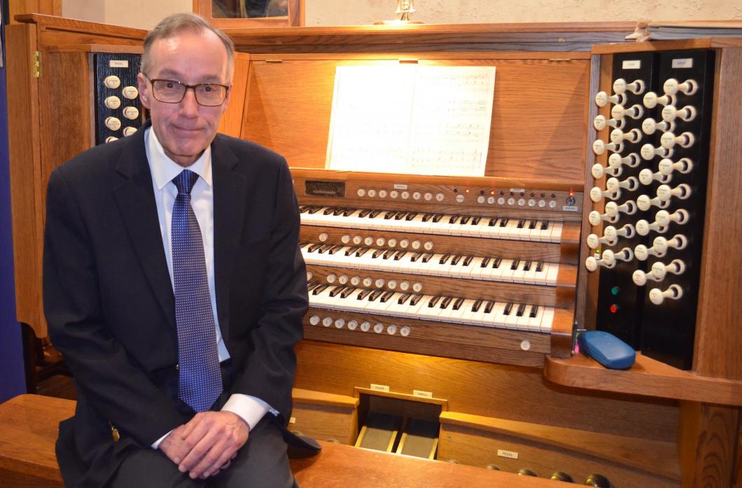 RIGHT NOTE: Guest organist Colin Wood performed the first post-pandemic lunchtime recital as part of the Community Music Festival organised by St Mary’s Parish Church