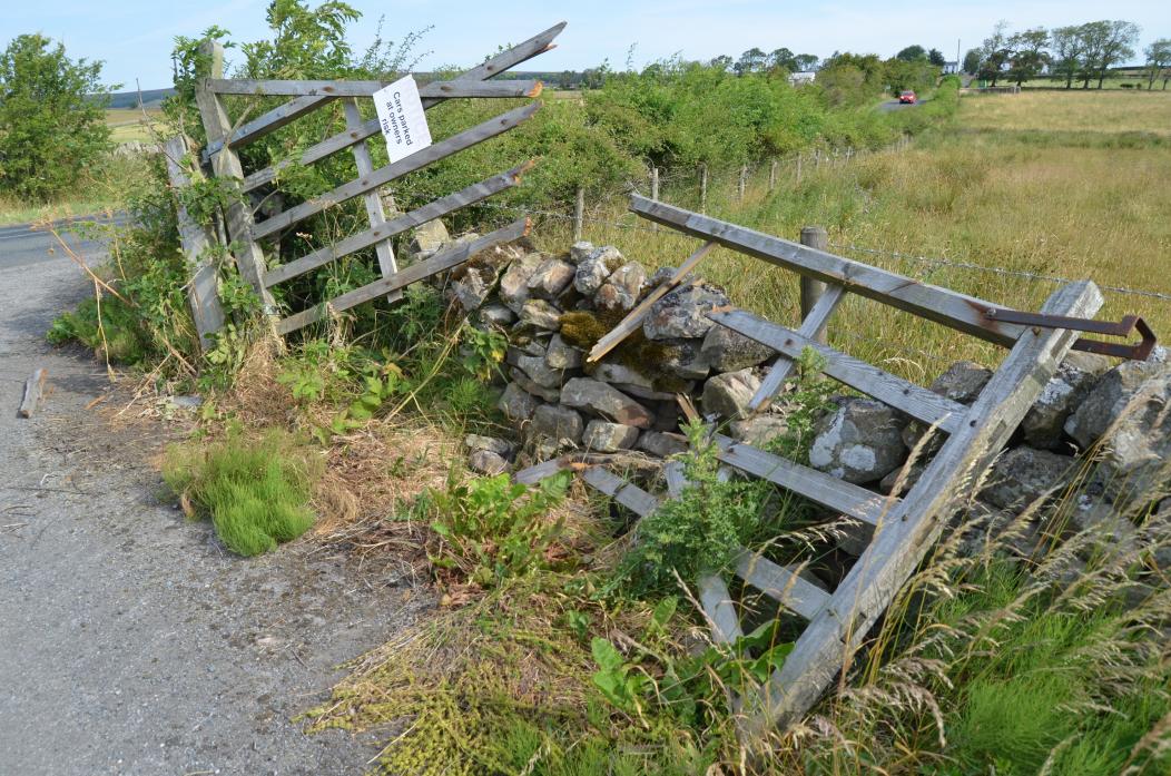 MYSTERY SMASH: Marwood Social centre’s committee is asking for information about who smashed into their entrance gate						           TM pic