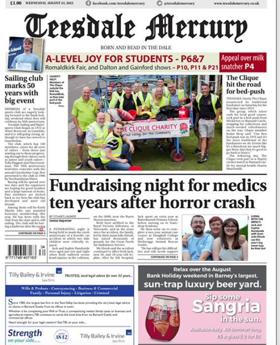 This week's edition of the Teesdale Mercury