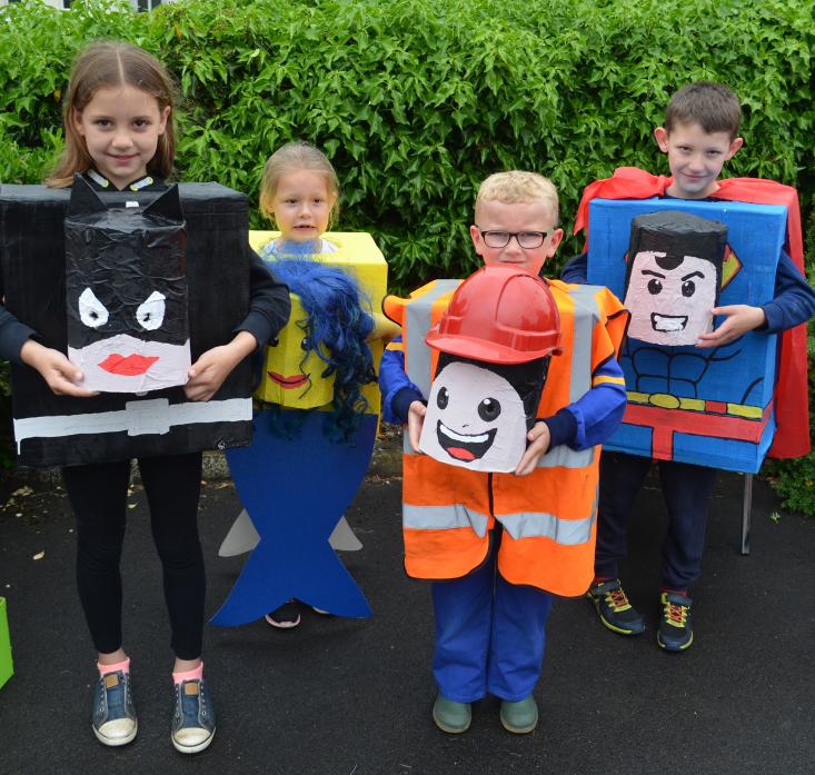 BEST IN SHOW: The Lego people, from left, Emily Tennant, Holly Antoncich, Elliot Tennant and Toby Antoncich, won the cup for best fancy dress