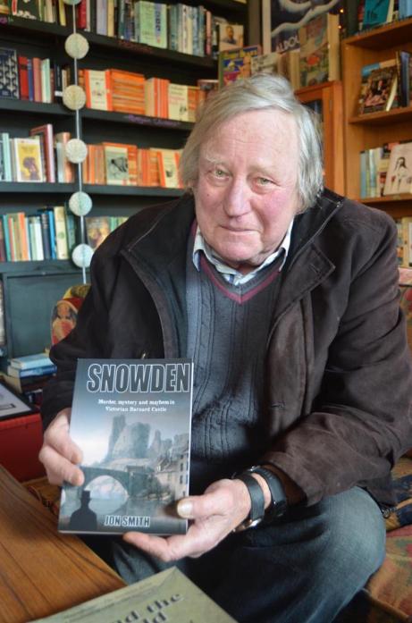 WORDSMITH: Jon Smith at the launch of his novel Snowden	                TM pic