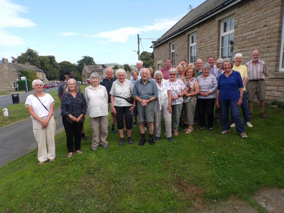 STEPPING DOWN: Members of Barnard Castle Ramblers, who voted to close the group after holding one final walk from Romaldkirk. Ian and Joan Martin are pictured in the centre of the front row