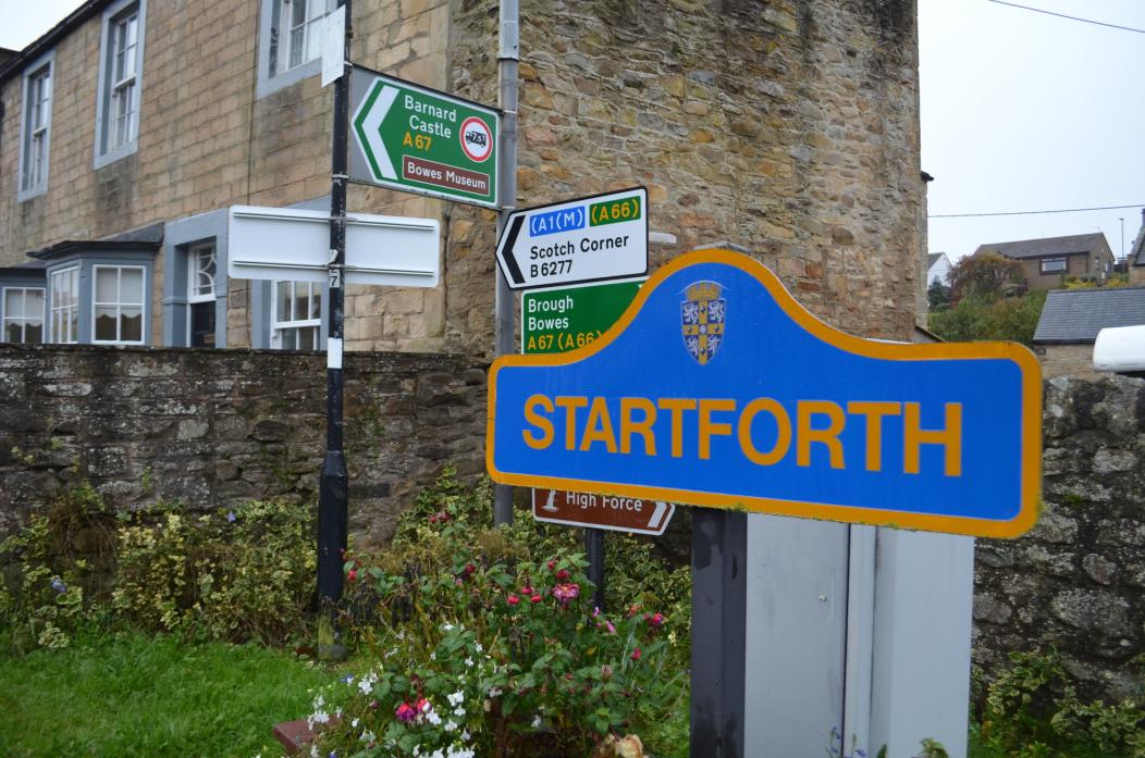 COUNTY LINE: Campaigners wish to erect a sign stating Startforth remains in the traditional North Riding of Yorkshire