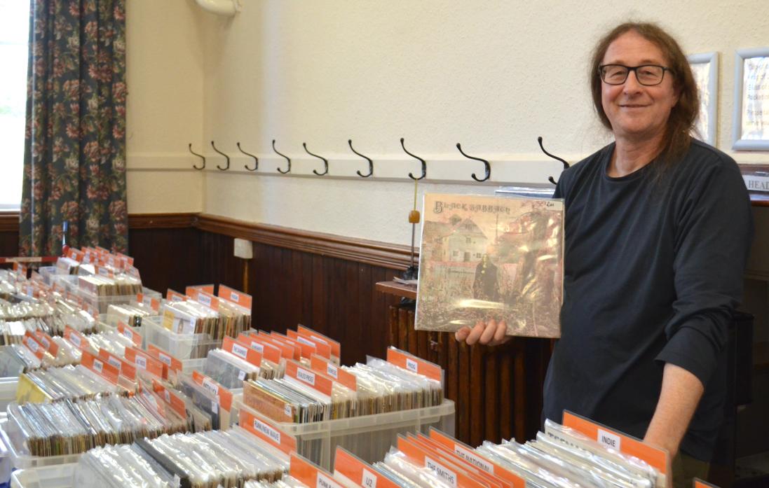 FOR THE RECORD: John Copeland has been collecting vinyl albums for 40 years and selling them for the past 25. He was one of half a dozen dealers who attended the first Barnard Castle Record Fair, which was held at the Methodist Church Hall