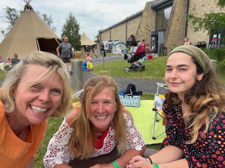 ALL SMILES: Teesdale Pottery Group tutors Tabby Michelin, Suzanne Thomas and Abi Baker organised taster workshops at the  Durham Wellbeing Festival held at The Hub in the summer
