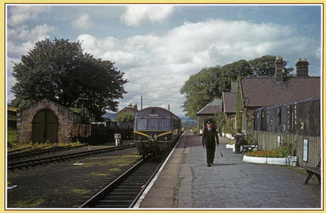 ALL ABOARD: Left, Middleton-in-Teesdale station pictured in 1961 with a diesel train bound for Darlington.
