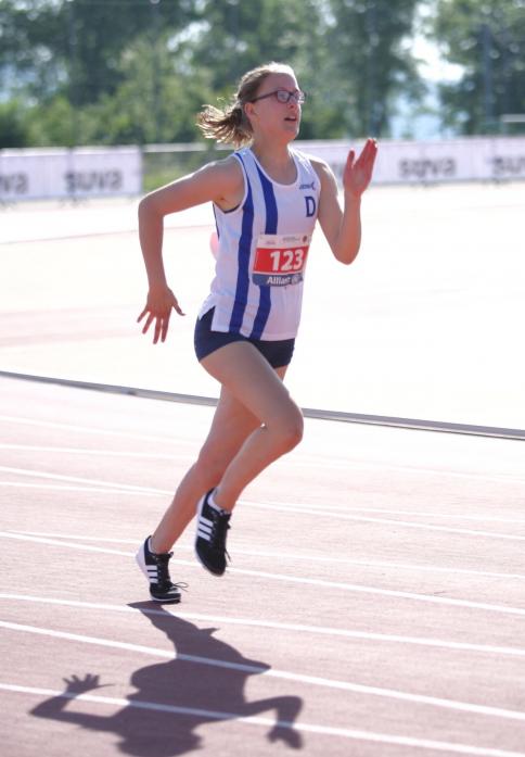 FAST OUT OF THE BLOCKS: India Oates, who has cerebral palsy, is ranked first in Britain in the U17 200m sprint
