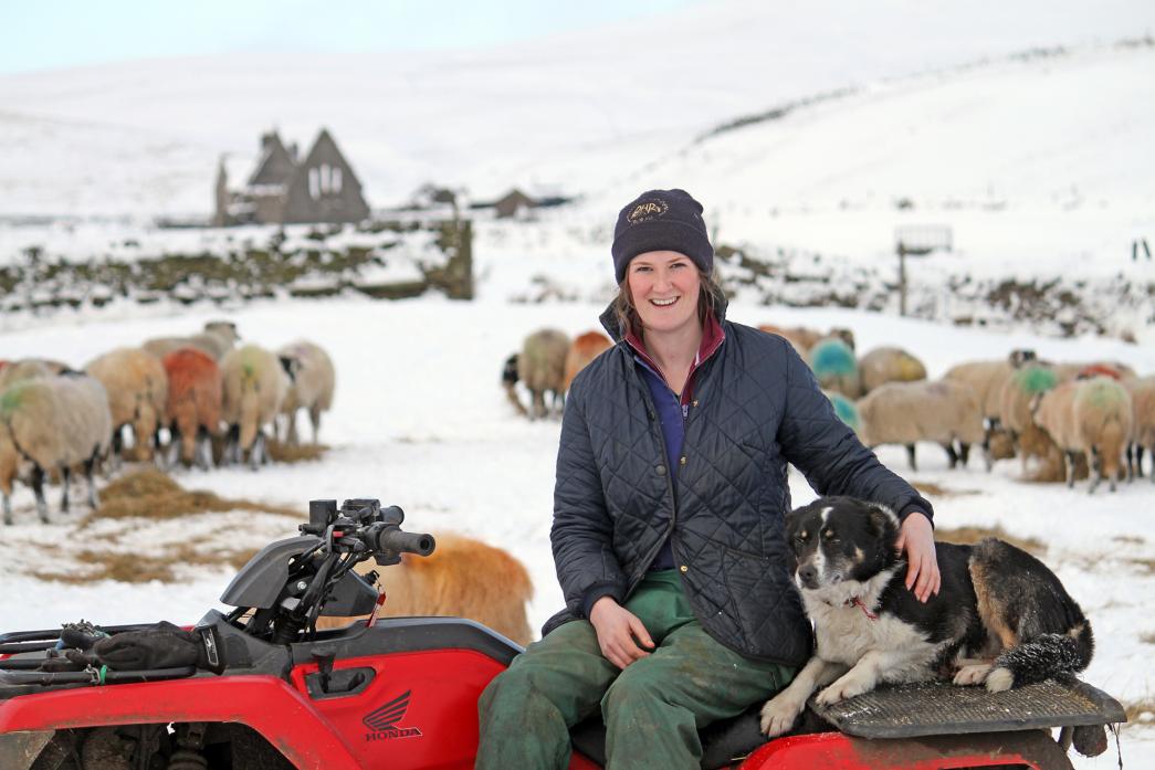 Rachel Watson on the farm