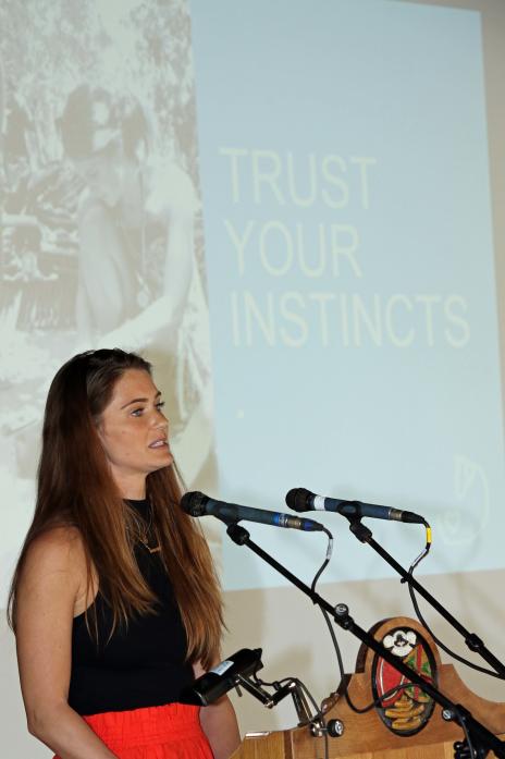INSPIRATIONAL: Janey Lowes addresses students