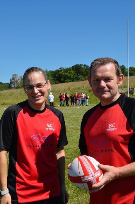 COME AND JOIN US: Sarah O’Doherty and Paul Davis looking to recruit ladies for rugby team