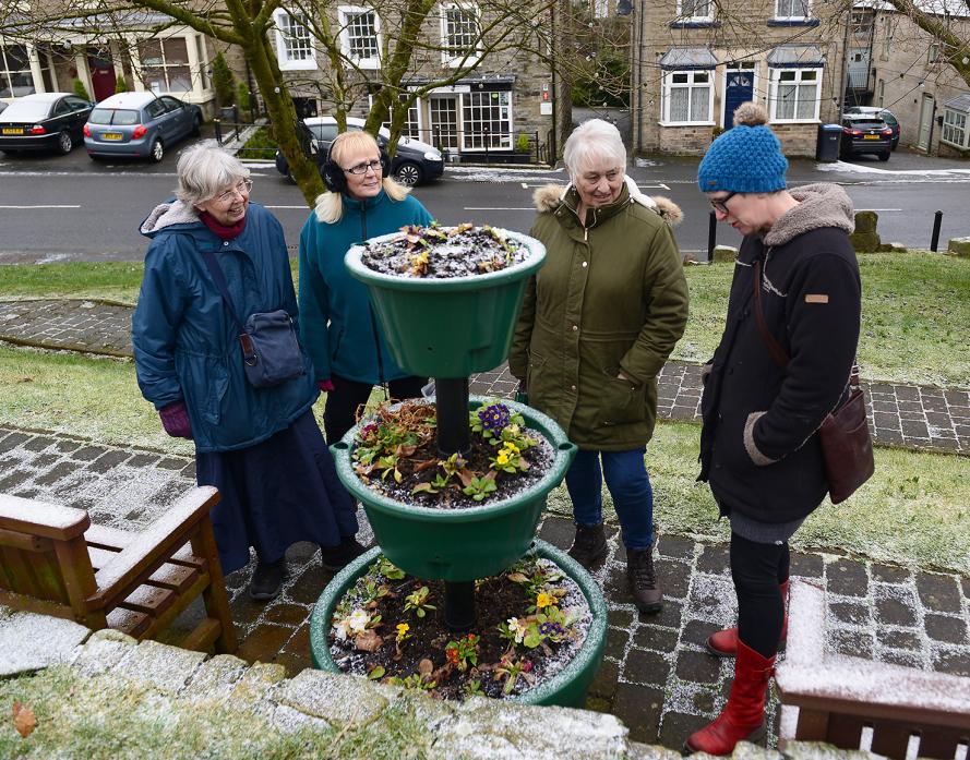 COMMUNITY EFFORT: Jenny Lee, Jo Lee, Pam Phillips, Mandy Oliver and Lesley Main walked around Middleton-in-Teesdale to identify where to plant bee-friendly flowers