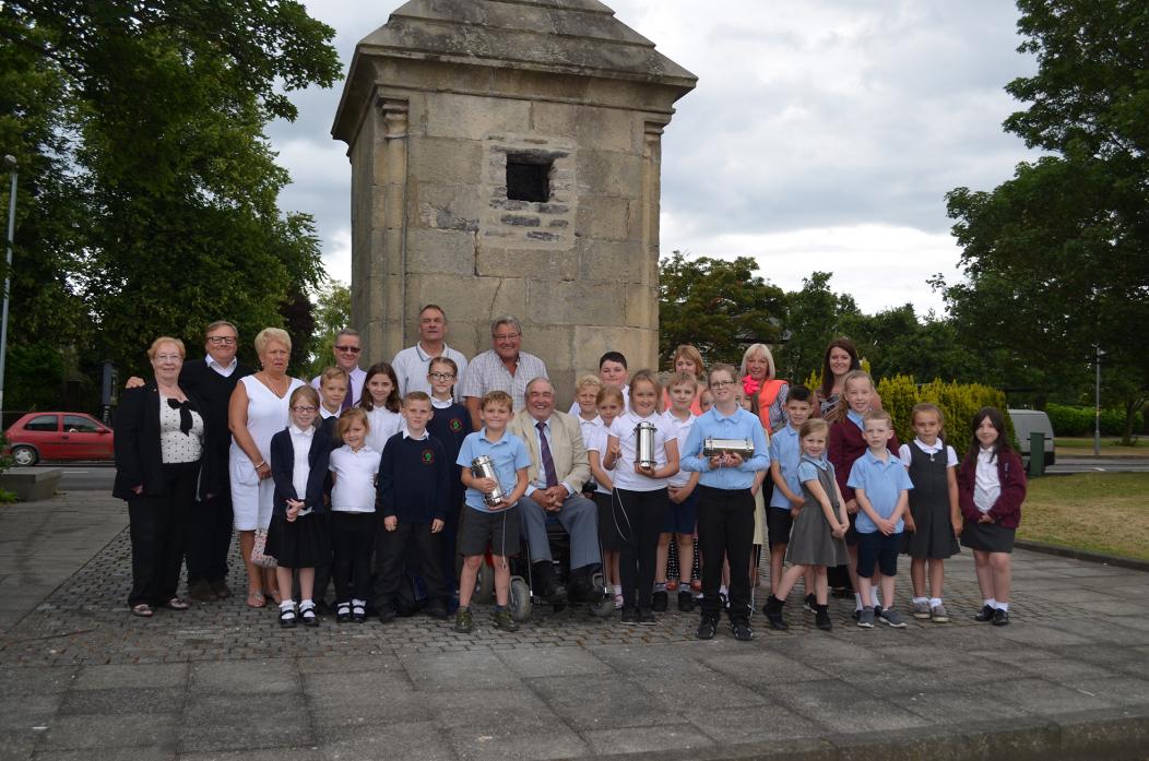 SNAPSHOT: Members of West Auckland Parish Council were joined by staff and pupils from Copeland Road, Oakley Cross and St Helen Auckland Community Primary Schools to place time capsules inside the village pant
