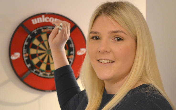 Darts ace Kirstie's bid for world title glory put on hold