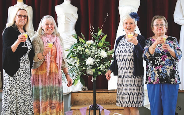 Ladies take a trip down memory lane at wedding dress exhibition