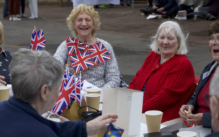 Young and old enjoy a royal knees-up